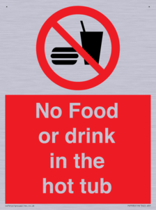 No Food or drink in the hot tub